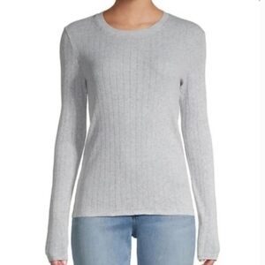 Rag & Bone Grey Long Sleeve Pinstripe Top NEW